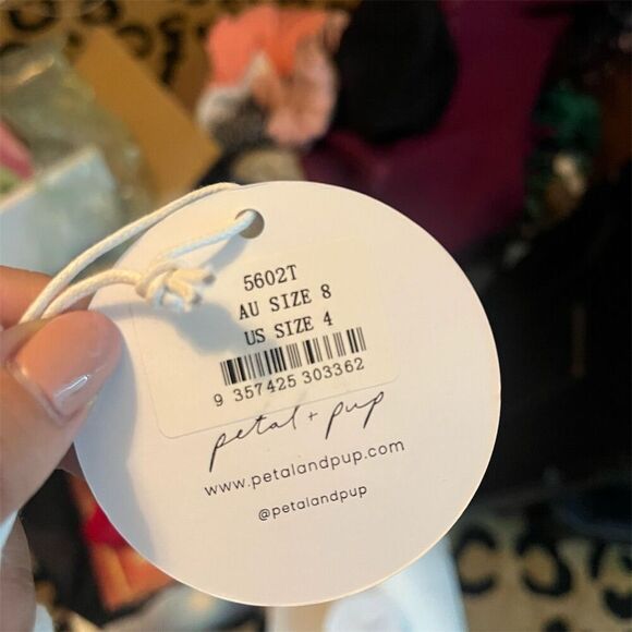 NWT PETAL & PUP OLEA WHITE OFF THE SHOULDER DRESS WOMENS SIZE 4 - Picture 7 of 8